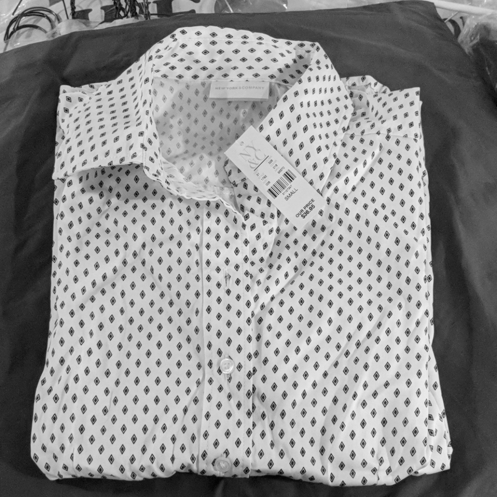 Patterned button down shirt